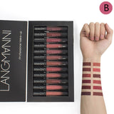12pcs/lot matte Lipstick Waterproof Long-lasting