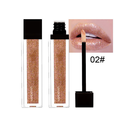 Gold Glitter Lips Makeup Lip