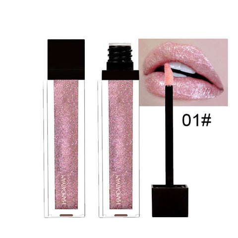 Gold Glitter Lips Makeup Lip