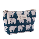 Women Plaid Travel Cosmetic Bag Makeup