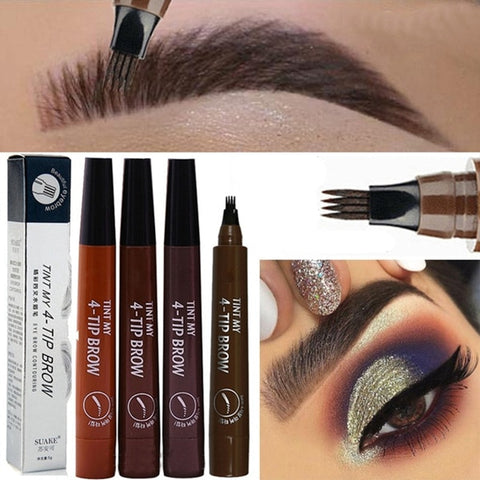 Eyebrow Pen Waterproof Fork Tip