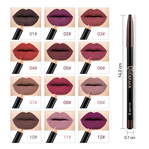 12 Colors Professional Lipliner Makeup