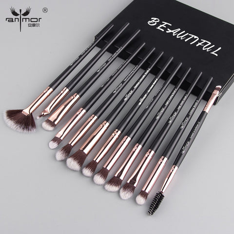 Anmor Pro Makeup Brushes Set 12 pcs