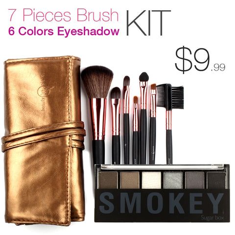 Focallure 7pcs Makeup Brushes in Sleek