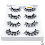 pairs natural false eyelashes fake lashes long makeup 3d mink lashes