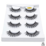 pairs natural false eyelashes fake lashes long makeup 3d mink lashes