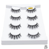pairs natural false eyelashes fake lashes long makeup 3d mink lashes