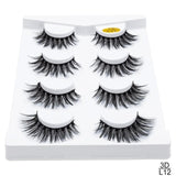 pairs natural false eyelashes fake lashes long makeup 3d mink lashes