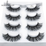 pairs natural false eyelashes fake lashes long makeup 3d mink lashes