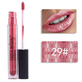 12 Colors Metallic Shimmer Liquid Lipstick