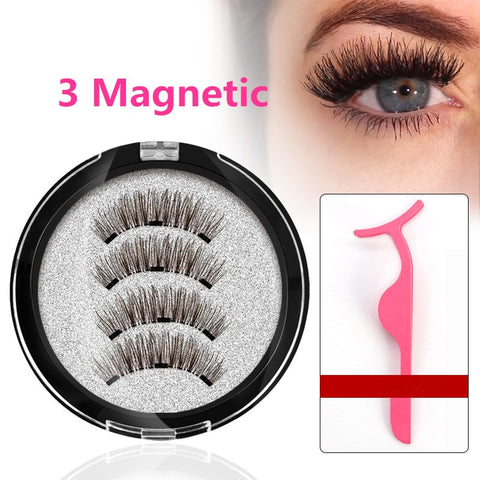 Magnetic eyelashes with 3 magnets handmade 3D/6D magnetic lashes